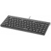 Manhattan MANHATTAN Slim Mini-klawiatura USB 12 przyciski multimedialne/funkcyjne zintegrowany kabel USB-A 1,5 m kompaktowy płaski format czarny