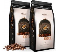 SkimaCoffee Zestaw 1kgX2 ROBUSTA 100% Świeżo Palona do ekspresu