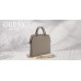 Bag Guess Grained Zipper Pocket Triangle Logo 15" brown