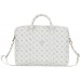 Bag Guess 4G Peony Front Pocket Zipper Triangle Logo 16" white