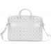 Bag Guess 4G Peony Front Pocket Zipper Triangle Logo 16" white