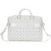 Bag Guess 4G Peony Front Pocket Zipper Triangle Logo 16" white