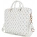 Bag Guess 4G Peony Front Pocket Zipper Triangle Logo 16" white