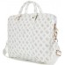 Bag Guess 4G Peony Front Pocket Zipper Triangle Logo 16" white