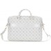Bag Guess 4G Peony Front Pocket Zipper Triangle Logo 16" white