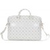 Bag Guess 4G Peony Front Pocket Zipper Triangle Logo 16" white