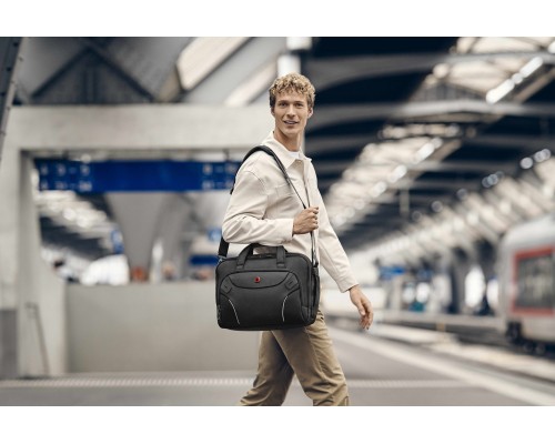 WENGER Cosmic Brief 35,56cm 14Zoll - 40,64cm 16Zoll Laptop Briefcase with Tablet Pocket Black