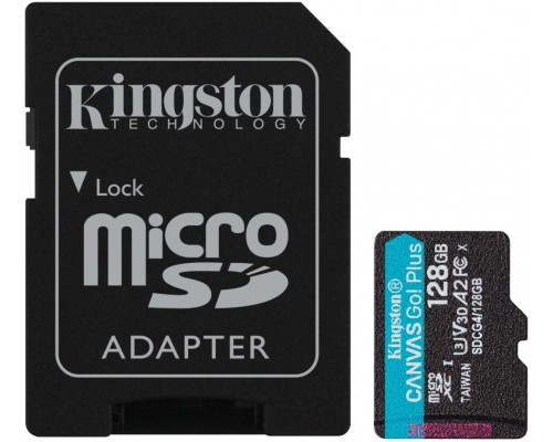 SD  Kingston Canvas Go! Plus (Gen4) MicroSDXC 128 GB Class 10 UHS-I/U3 A2 V30 (SDCG4/128GB)