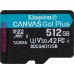 SD  Kingston Canvas Go! Plus (Gen4) MicroSDXC 512 GB Class 10 UHS-I/U3 A2 V30 (SDCG4/512GBSP)