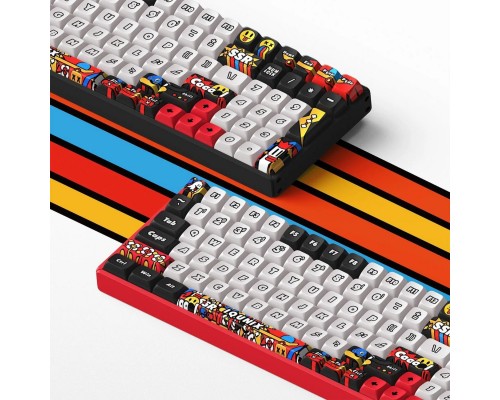 IQUNIX F97 Graffiti Blaze Wireless Gaming Keyboard, RGB - Moonstone-Turbo-Switches