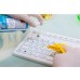 Gett GETT InduProof Smart Compact Silikonowa klawiatura IP68 wodoodporny można dezynfekować 86 Tasten Farbe: biały USB Layout: US i EU