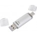 Hama C-Latea pamięć USB Type-C USB 3.1/USB 3.0, 128 GB, 40 MB/s, srebrna