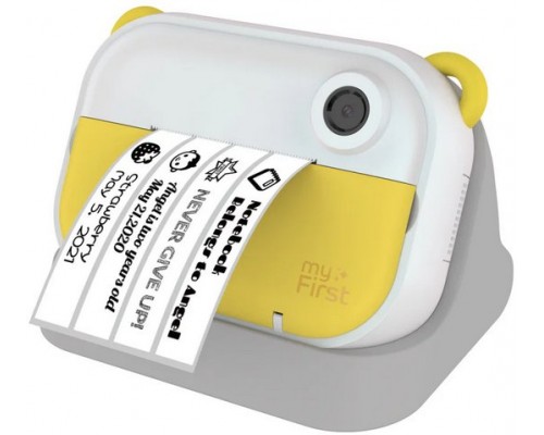 myFirst Camera Insta Wi - aparat natychmiastowy dla dzieci z drukarką i możliwością drukowania etykiet, ekranem 2.4" IPS, z podwójnym obiektywem 12 MP (yellow)