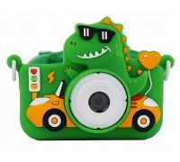 Aparat Cyfrowy 48mp Kamera 1080p Dla Dziecka 5x Gry Mp3 Xrec X2 / Dinozaur Green