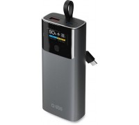 SBS 10000mAh PD 20W  wyświetlaczem LCD i wbudowanym kablem USB-C - Grey