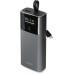 SBS 10000mAh PD 20W  wyświetlaczem LCD i wbudowanym kablem USB-C - Grey