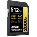 SD  Lexar Professional 2000x SDXC 512 GB Class 10 UHS-II/U3 V90 (LSD2000512G-RNNNG)