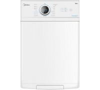 Midea Washing Machine | MF100T60B/W-HR | Energy efficiency class A | Top loading | Washing capacity 6 kg | 1200 RPM | Depth 61 cm | Width 40 cm | Display | LED | Steam function | White