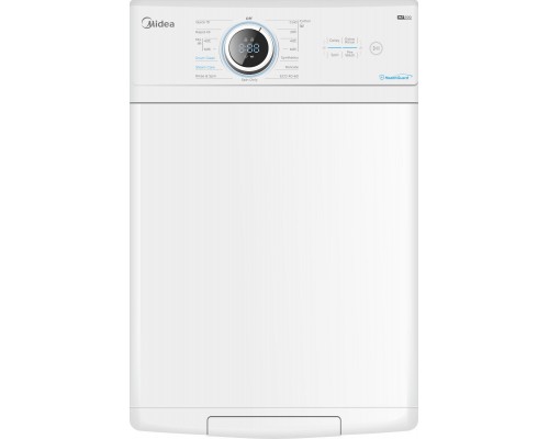 Midea Washing Machine | MF100T60B/W-HR | Energy efficiency class A | Top loading | Washing capacity 6 kg | 1200 RPM | Depth 61 cm | Width 40 cm | Display | LED | Steam function | White