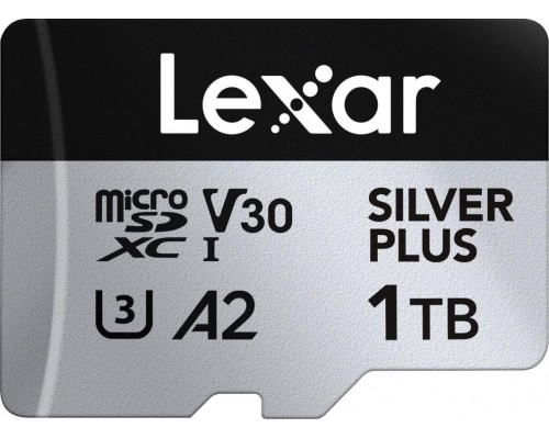 SD  Lexar Professional Silver Plus MicroSDXC 1 TB Class 10 UHS-I/U3 A2 V30 (LMSSIPL001T-BNANG)