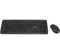 Targus KM610 - Zestaw klawiatury i myszy - kombinacja - full size - bezprzewodowy - 2.4 GHz - QWERTY - hiszpański - czarny