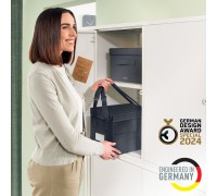 LEITZ Desk Sharing Tasche m. Deckel grau, 200x235x355 (BxHxT)