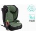 FMonroe FOTELIK SAMOCHODOWY MODEL LEONARDO Black-Green Pikowany R129 100-150 CM ISOFIX