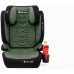 FMonroe FOTELIK SAMOCHODOWY MODEL LEONARDO Black-Green Pikowany R129 100-150 CM ISOFIX
