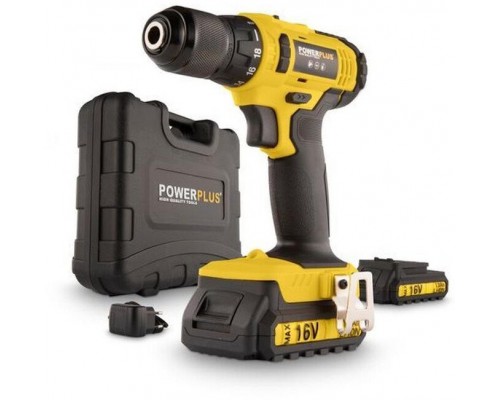 Cordless Drill and Screwdriver Set, 2 Batteries + Bits Yellow