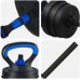 vidaXL Zestaw hantli 4 w 1 Black i blue 121 x 19,5 x 19,5 cm