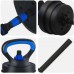 vidaXL Zestaw hantli 4 w 1 Black i blue 121 x 19,5 x 19,5 cm