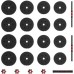 vidaXL Zestaw hantli 2 w 1 Black i red 121 x 19,5 x 19,5 cm