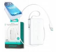 Joyroom JR-PR2L 10000mAh 35W with a built-in zwijanym kablem USB-C i kablem-smyczą Lightning - biały