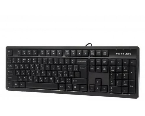 A4Tech A4tech FK12, multimedialna klawiatura biurowa, CZ/US, USB, czarny