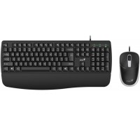 Genius KM-123 zestaw klawiatura przewodowa (USB) Czeska/Słowacka czarna z optyczną myszką