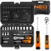 Neo Zestaw kluczy nasadowych 1/4", 20 szt., satynowy