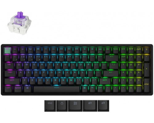 Keychron K4 HE, Gateron Double-Rail Magnetic Nebula Switch, Wireless, czarny, US