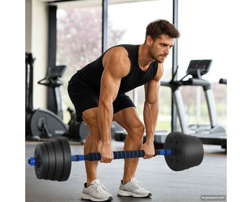 vidaXL vidaXL Zestaw hantli 2 w 1 40kg Black i blue