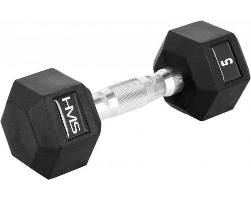 HMS ‎‎Hantel Hex Pro rubberized 1 x 5 kg
