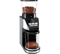 Melitta Melitta 1027-01 SST BK elektryczny młynek do kawy Calibra ze stożkowym młynkiem i wyświetlaczem LCD, a także zintegrowaną skalą, 39 ustawień mielenia, pojemność: 375 g, 160, czarny / stal nierdzewna