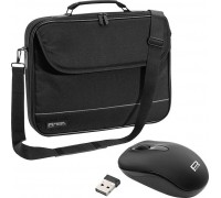 Pedea na laptopa PEDEA Fair na notebooka do 35, 8 cm (14, 1 cala) na ramię z paskiem na ramię z bezprzewodową myszą, black