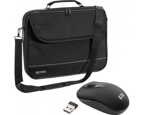 Pedea na laptopa PEDEA Fair na notebooka do 35, 8 cm (14, 1 cala) na ramię z paskiem na ramię z bezprzewodową myszą, black