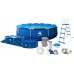 Enero Swimming pool rack oval with pump 450x122cm with pump drabiną i podłożem (17802EU)