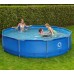 Enero Swimming pool rack oval with pump 450x122cm with pump drabiną i podłożem (17802EU)