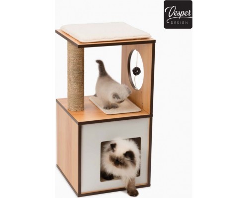 Catit Catit Vesper V-Box, Walnut, S ,37 x 37 x 72.5 cm