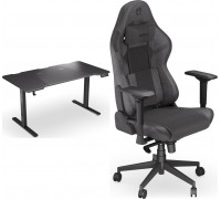 Gaming galds Endorfy Gaming galds Endorfy Atlas L Electric Black 150 cmx78 cm + Fotel Scrim BK czarny