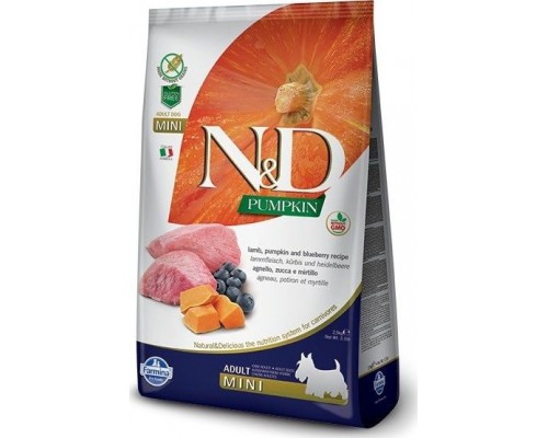 Farmina N&D Pumpkin Grain Free canine Lamb & blueberry adult mini 800g