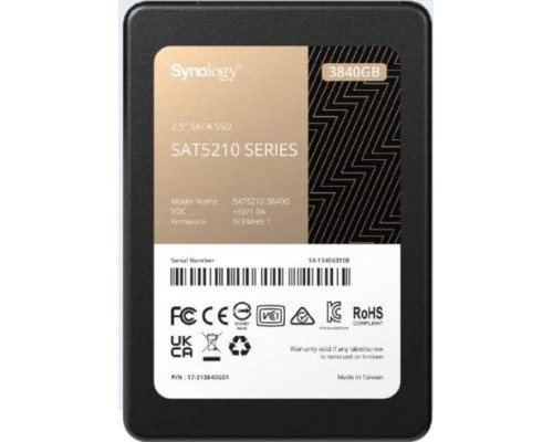 Synology SAT5210 3.84TB 2.5'' SATA III (6 Gb/s)  (SAT5210-3840G)