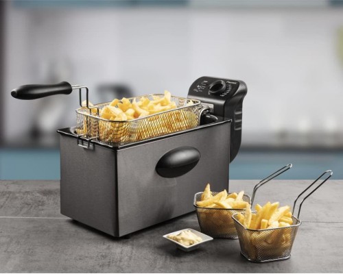Bestron Bestron CoolZone AF357A, deep fryer (grey/black)