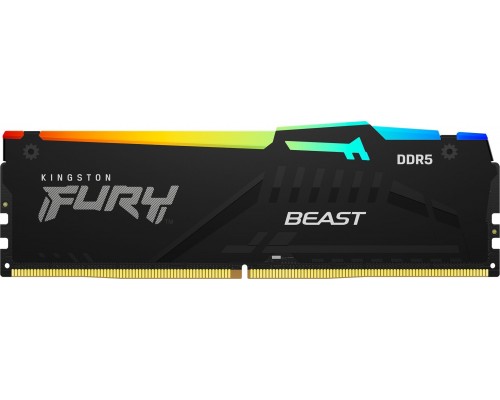 Kingston Fury Beast RGB, DDR5, 16 GB, 5600MHz, CL36 (KF556C36BBEA-16)